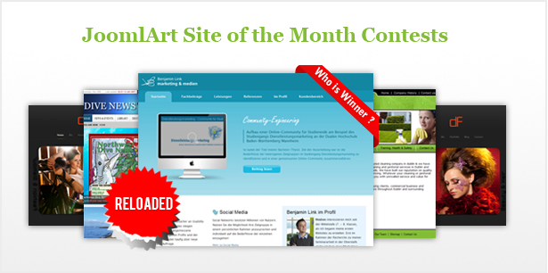 JoomlArt Site of the Month Contest Reloaded