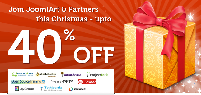 Join JoomlArt & Partners this Christmas - Get 40 % OFF