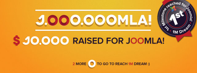 First goal 10,000 USD for Joomla