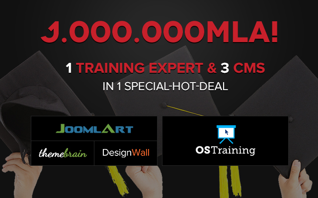 Joomla Humble Bundle - A special hot deal featuring OSTraining and JoomlArt, ThemeBrain, DesignWall