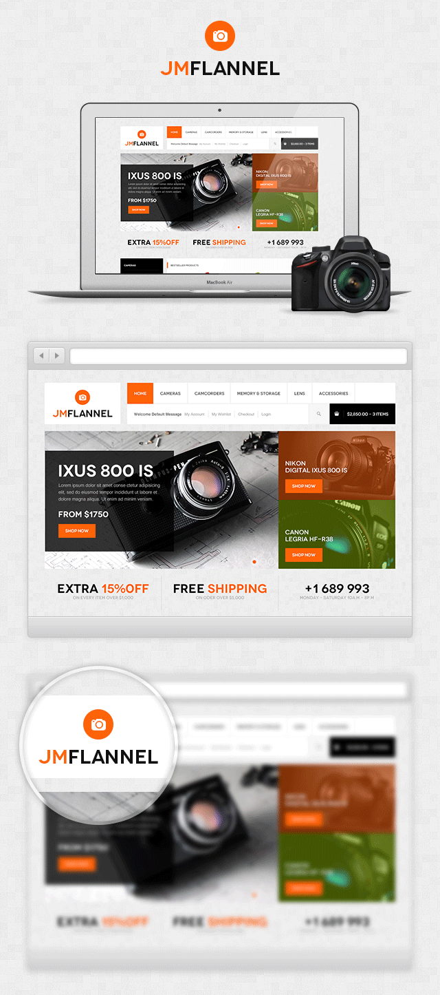 Quick look of Magento theme JM Flannel