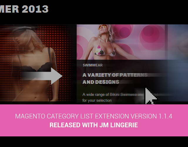 Magento category list extension version 1.1.4 released with  JM Lingerie Magento theme