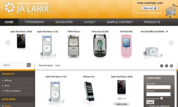 JA Larix - Smart shopping Joomla template