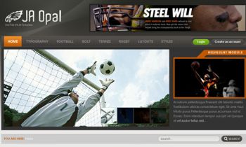 JA Opal - Joomla Sports News Template