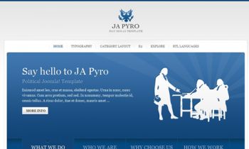 JA Pyro - Web 2.0 Joomla blog template