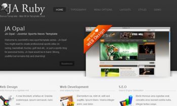 JA Ruby - JoomlArt additional template for March 09