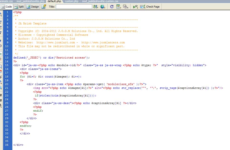 default-php-override