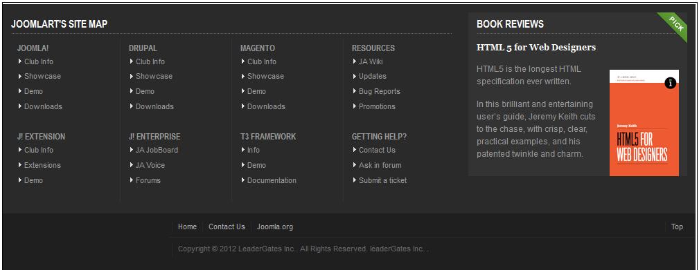 Joomlart-site-map