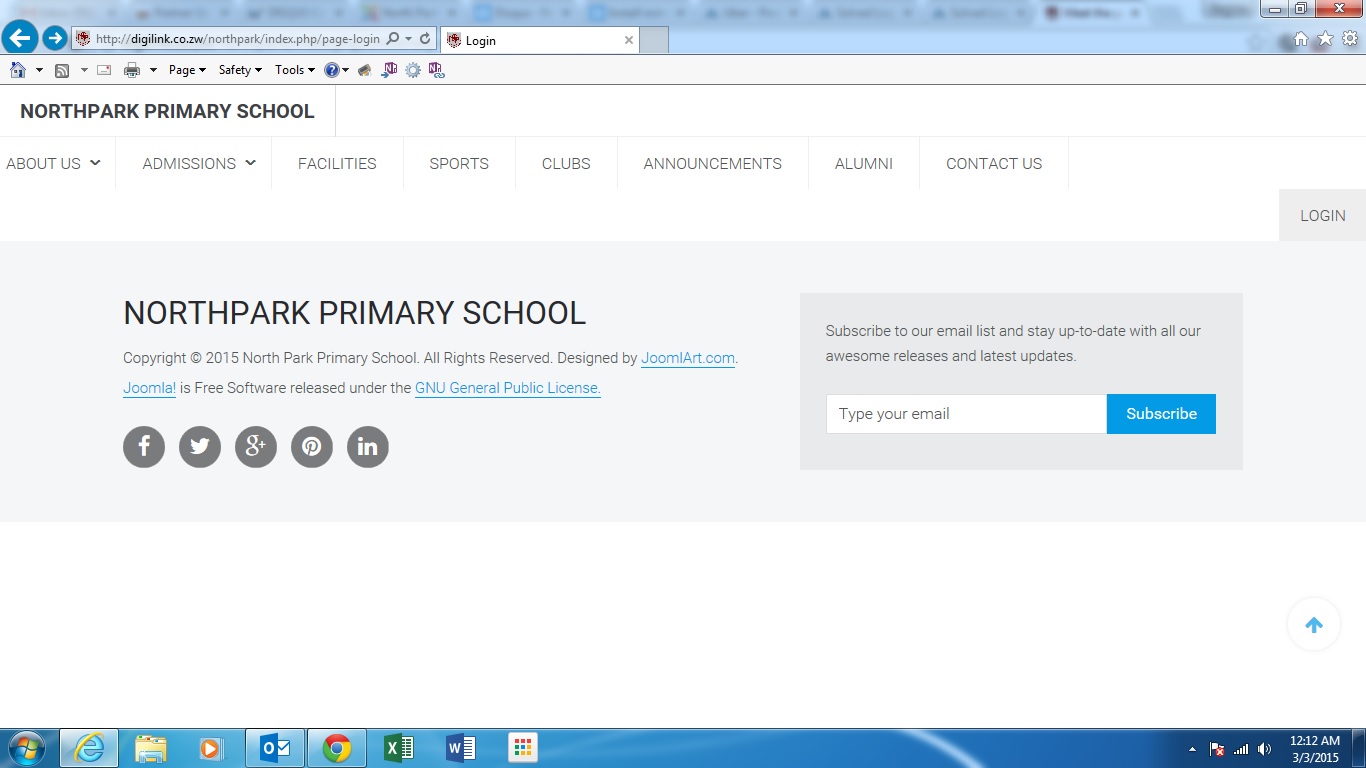 login page wont show JoomlArt