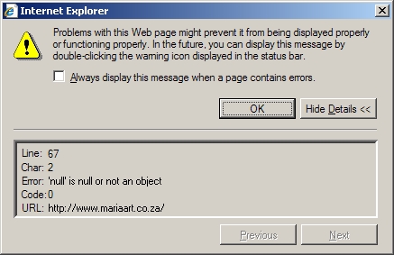 error-on-page-details