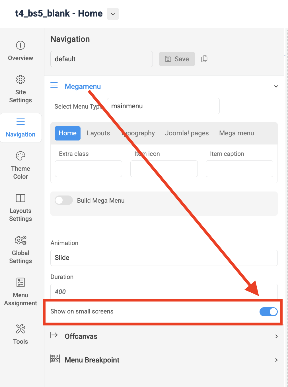 Off Canvas Menus - Support Central