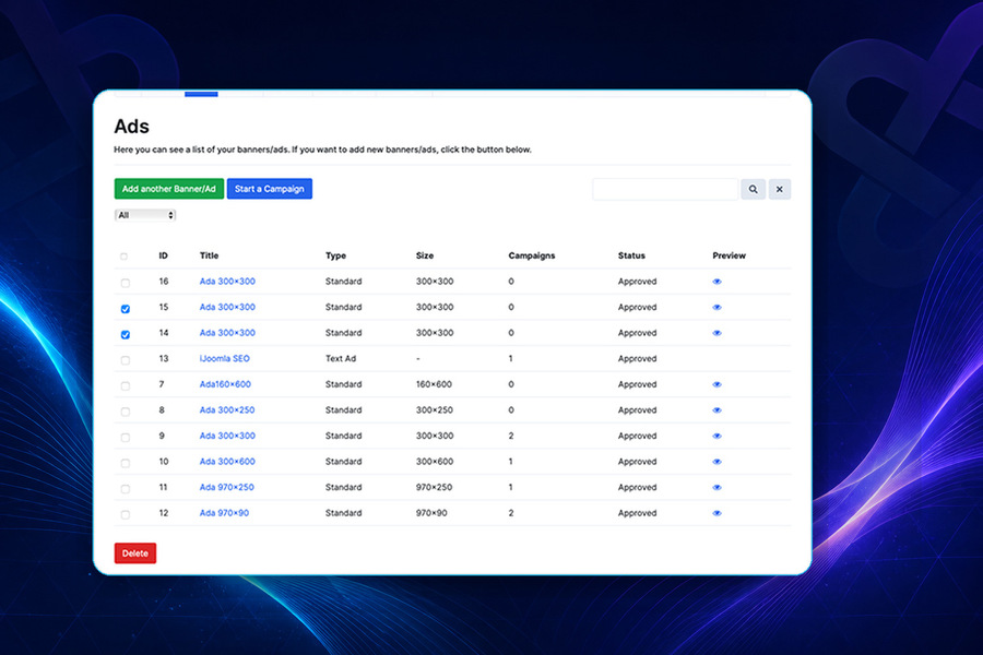 Ad Agency Pro — Flexible Ads Manager in Joomla 6