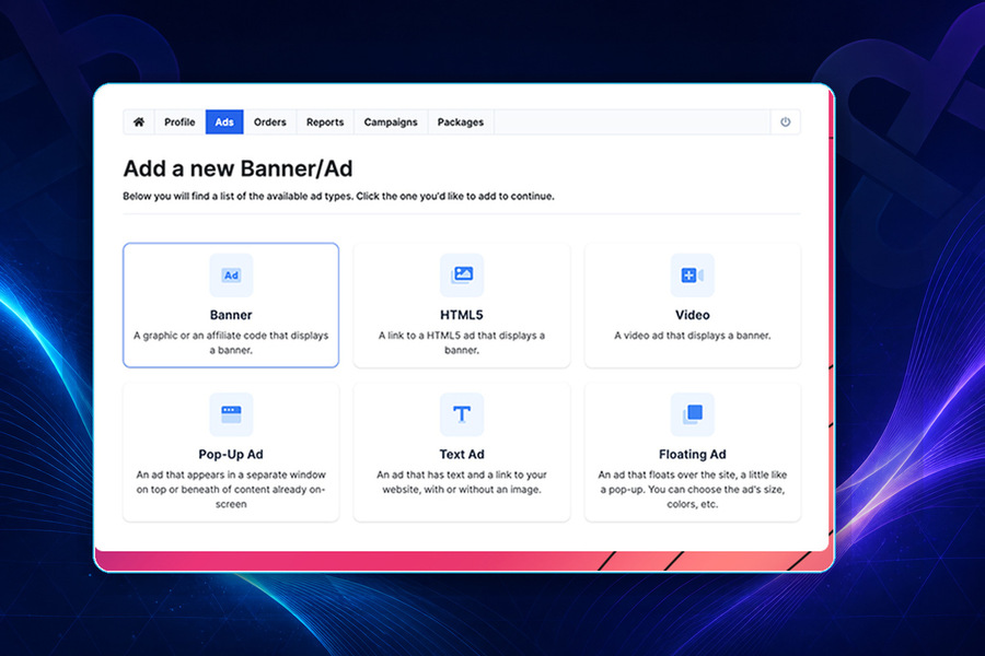 Ad Agency Pro — Supported Joomla advertising types