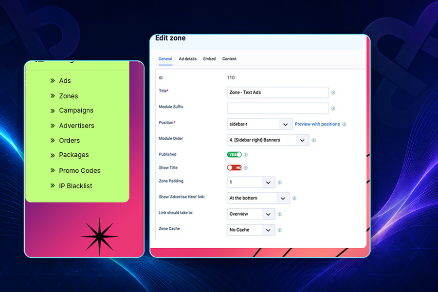 Ad Agency Pro — Configure a Joomla advertising zone