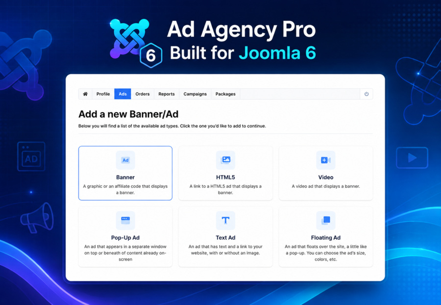 Ad Agency Pro 8.0.0 Released: Fully Compatible with Joomla 6