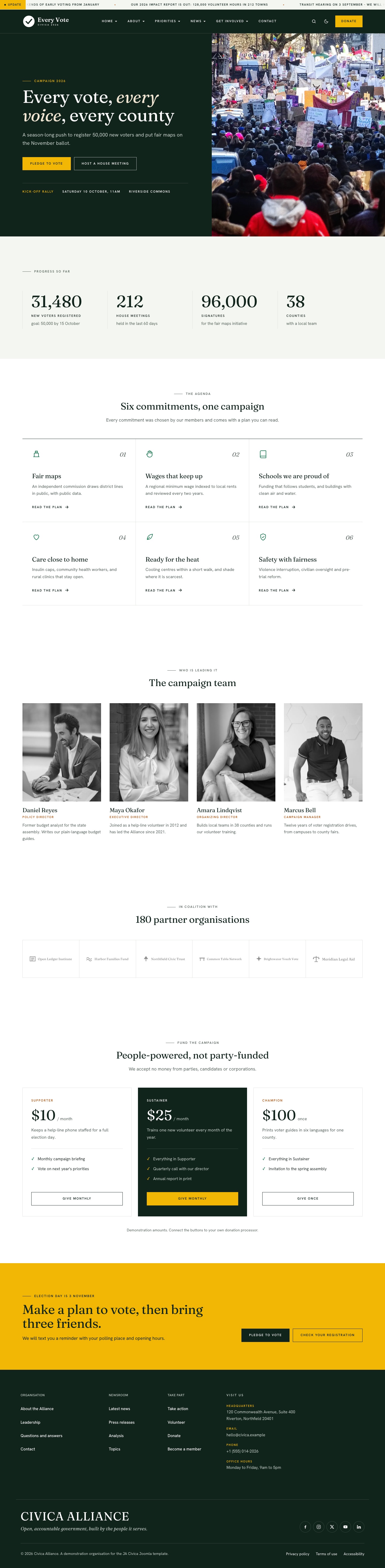 JA Civica Campaign home full page