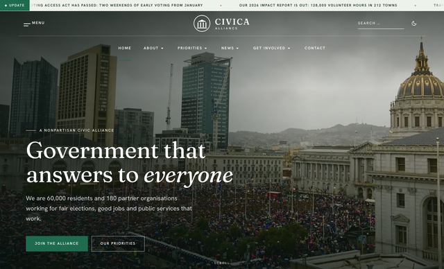 JA Civica template preview