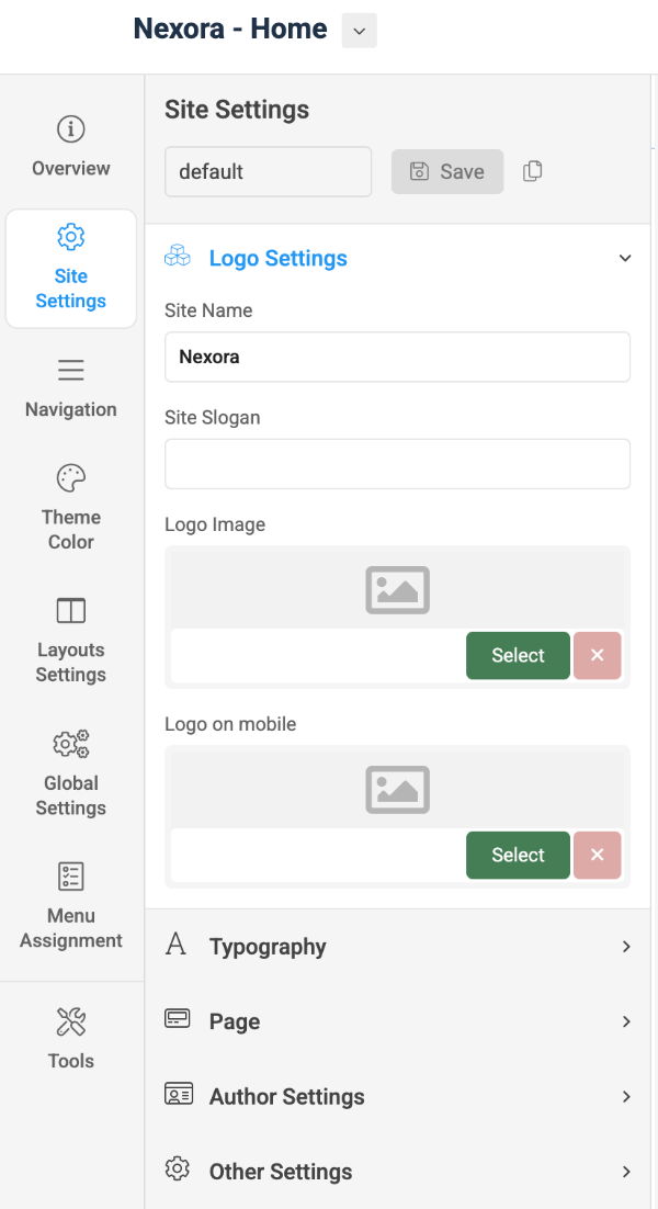 Joomla template logo setting