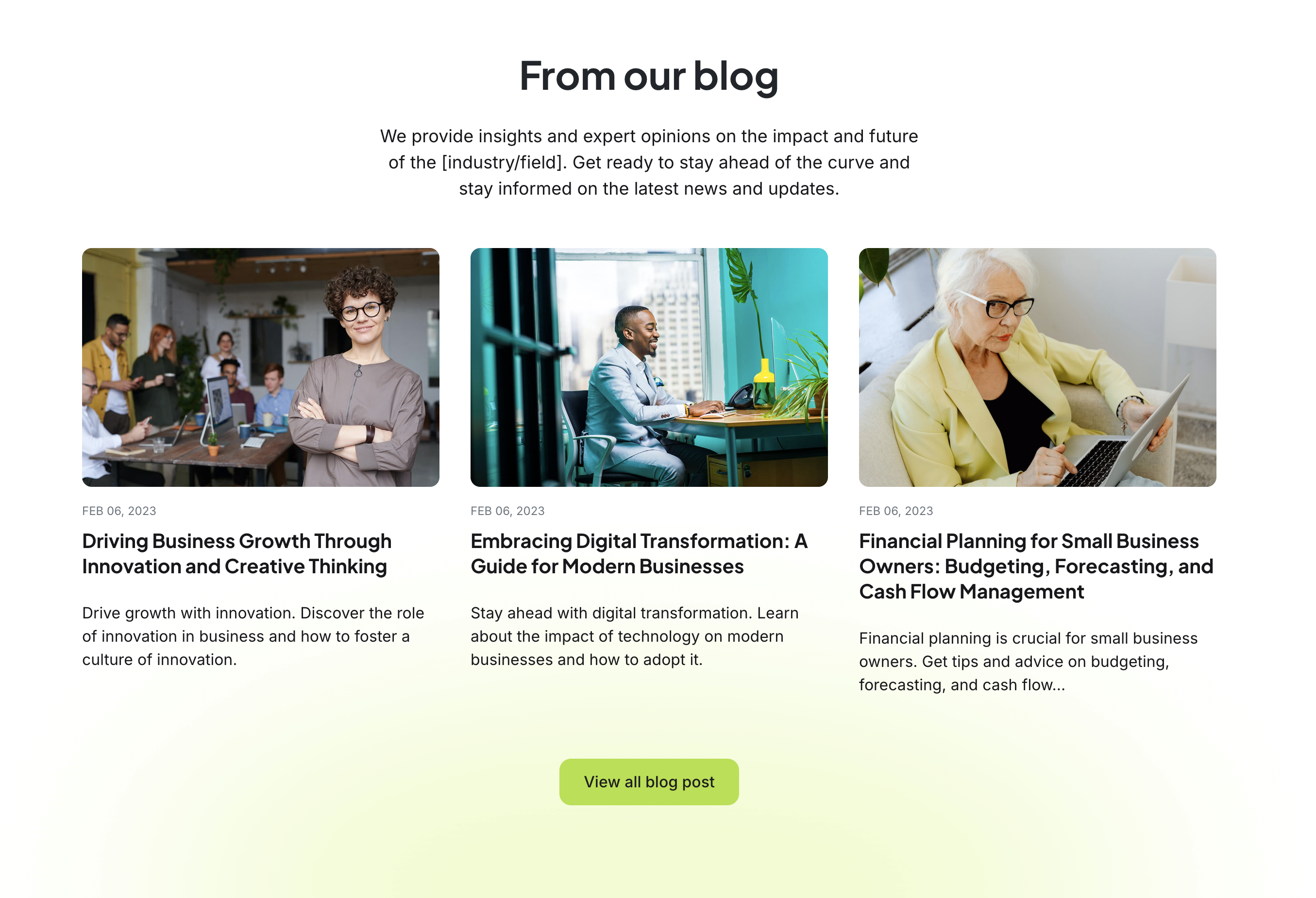 JA Spark template hero module