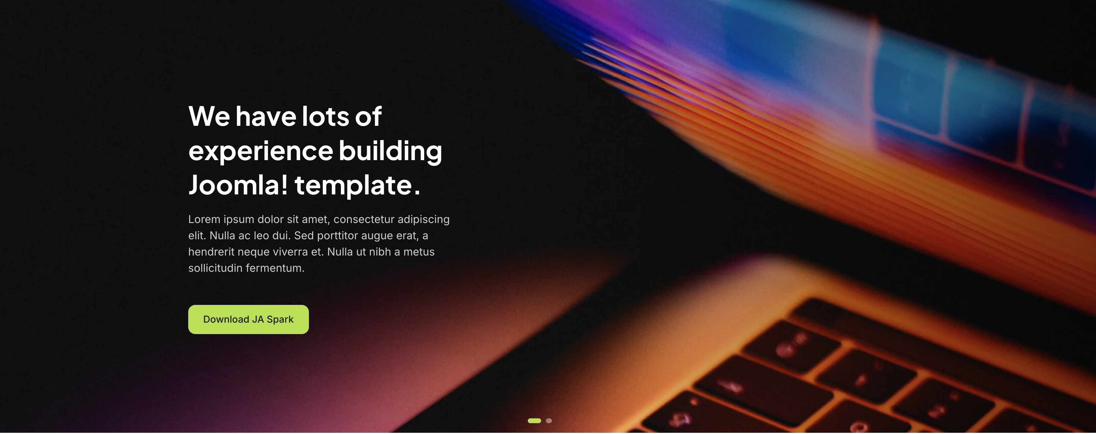 JA Spark template hero module