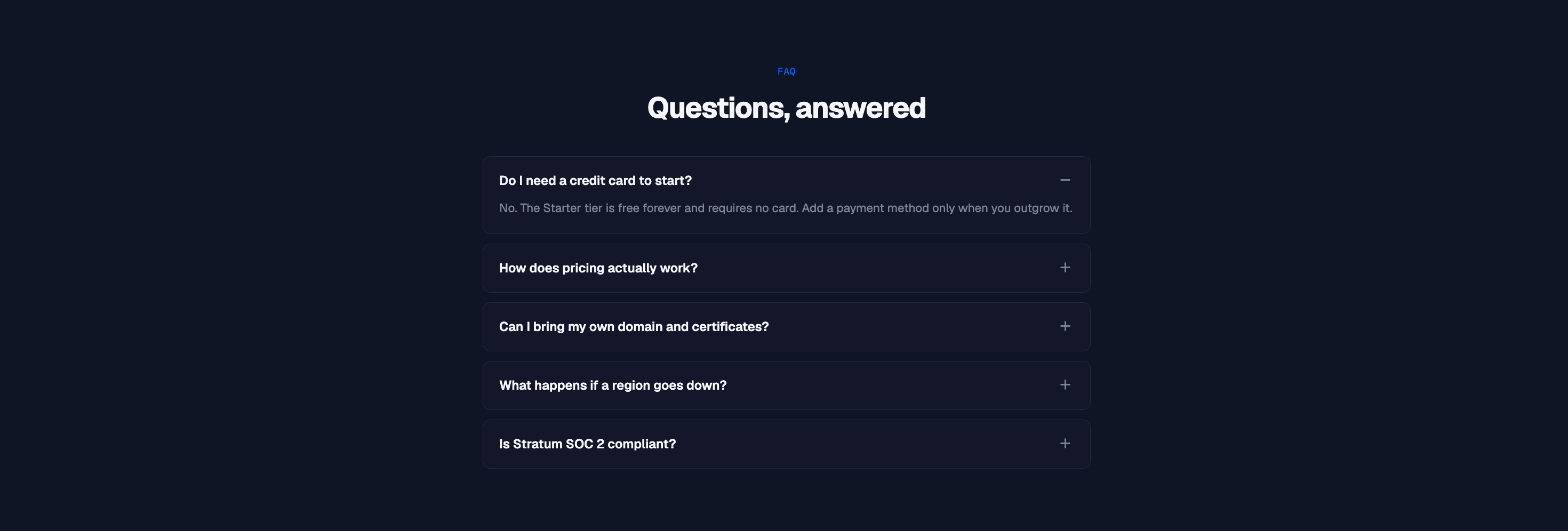 JA Stratum template FAQ module