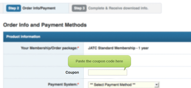 How to use coupon code