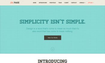 One page Joomla template
